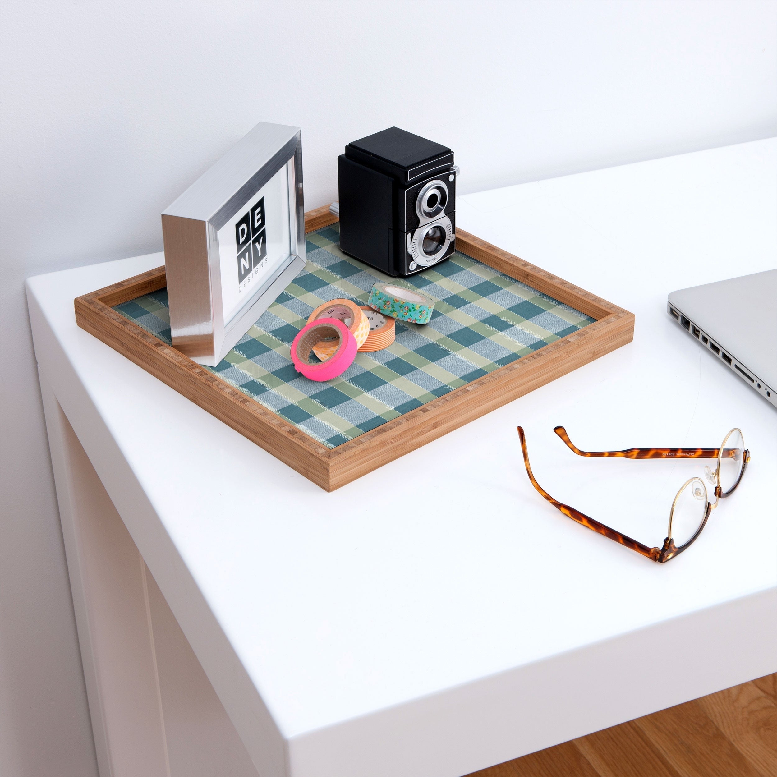 Marta Barragan Camarasa Country Style Checks Square Tray