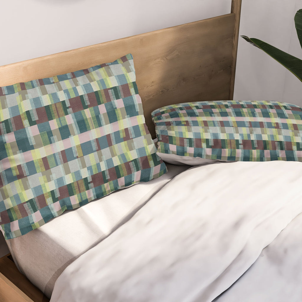 Marta Barragan Camarasa Dynamic Linear Blocks Pillow Shams