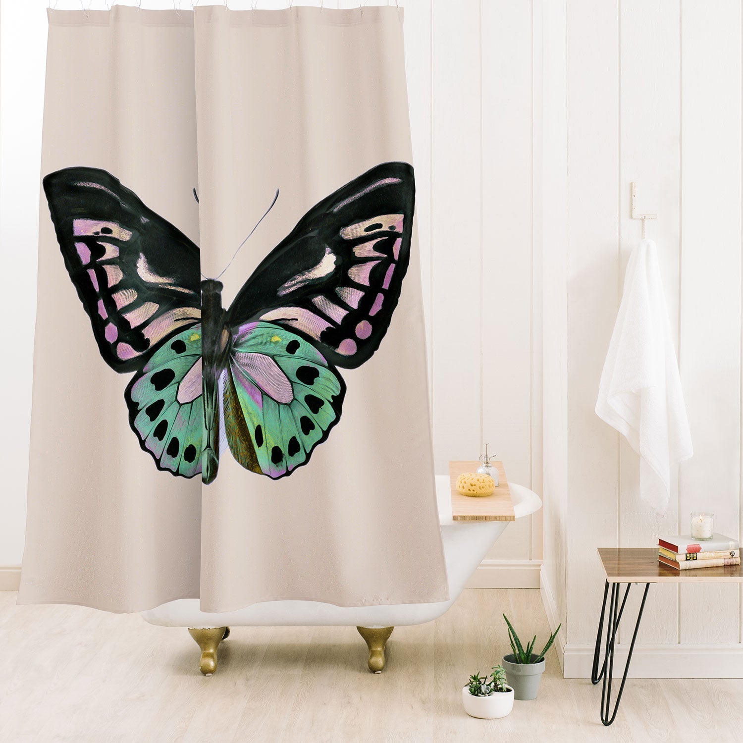 Sisi and Seb Funky Butterfly Shower Curtain