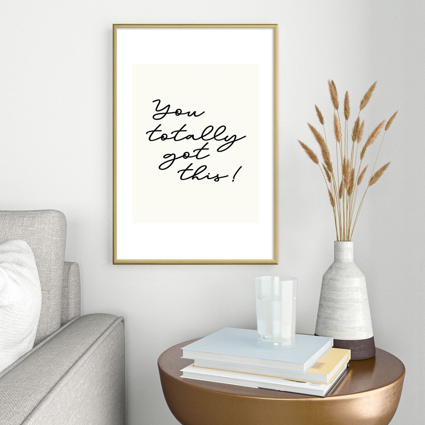 Sisi and Seb You totally got this Metal Framed Art Print