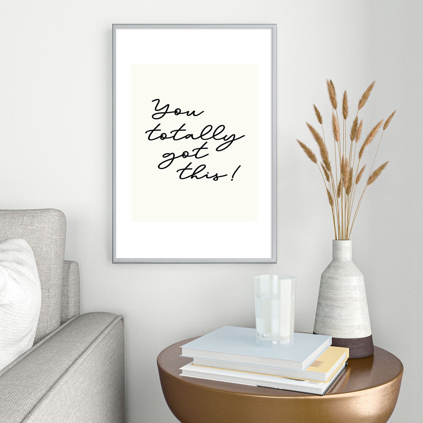 Sisi and Seb You totally got this Metal Framed Art Print