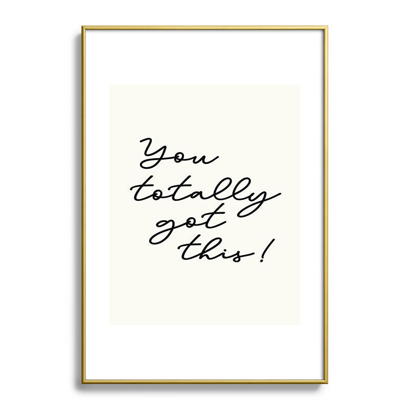 Sisi and Seb You totally got this Metal Framed Art Print