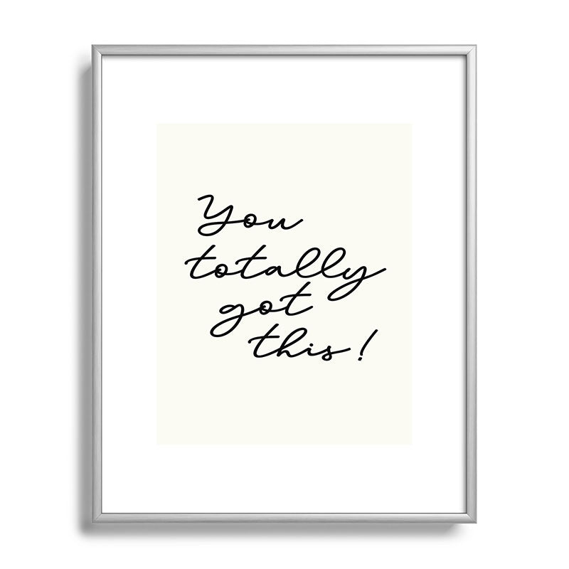 Sisi and Seb You totally got this Metal Framed Art Print
