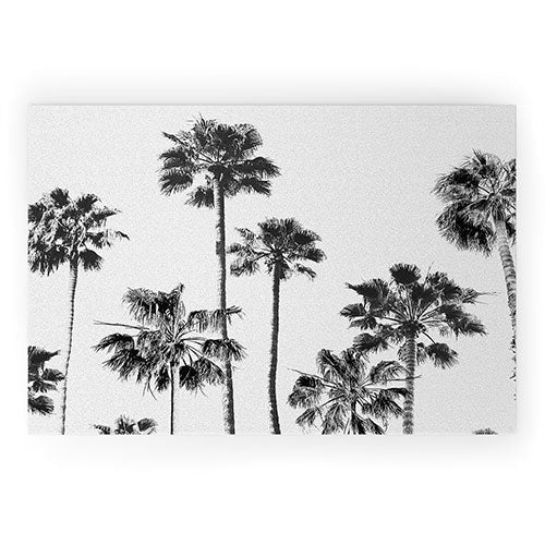 Gal Design Black And White Palms Welcome Mat