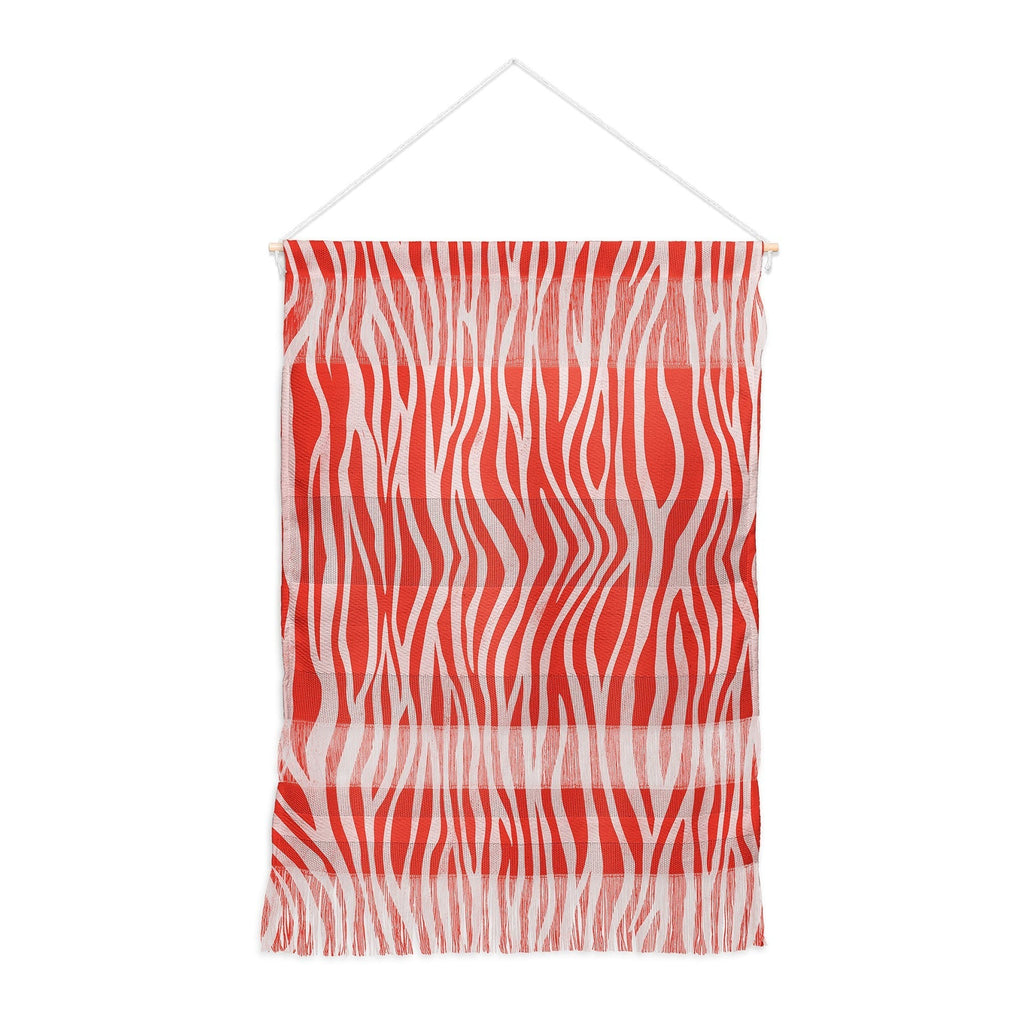 Avenie BR Red Zebra Stripe Wall Hanging Portrait