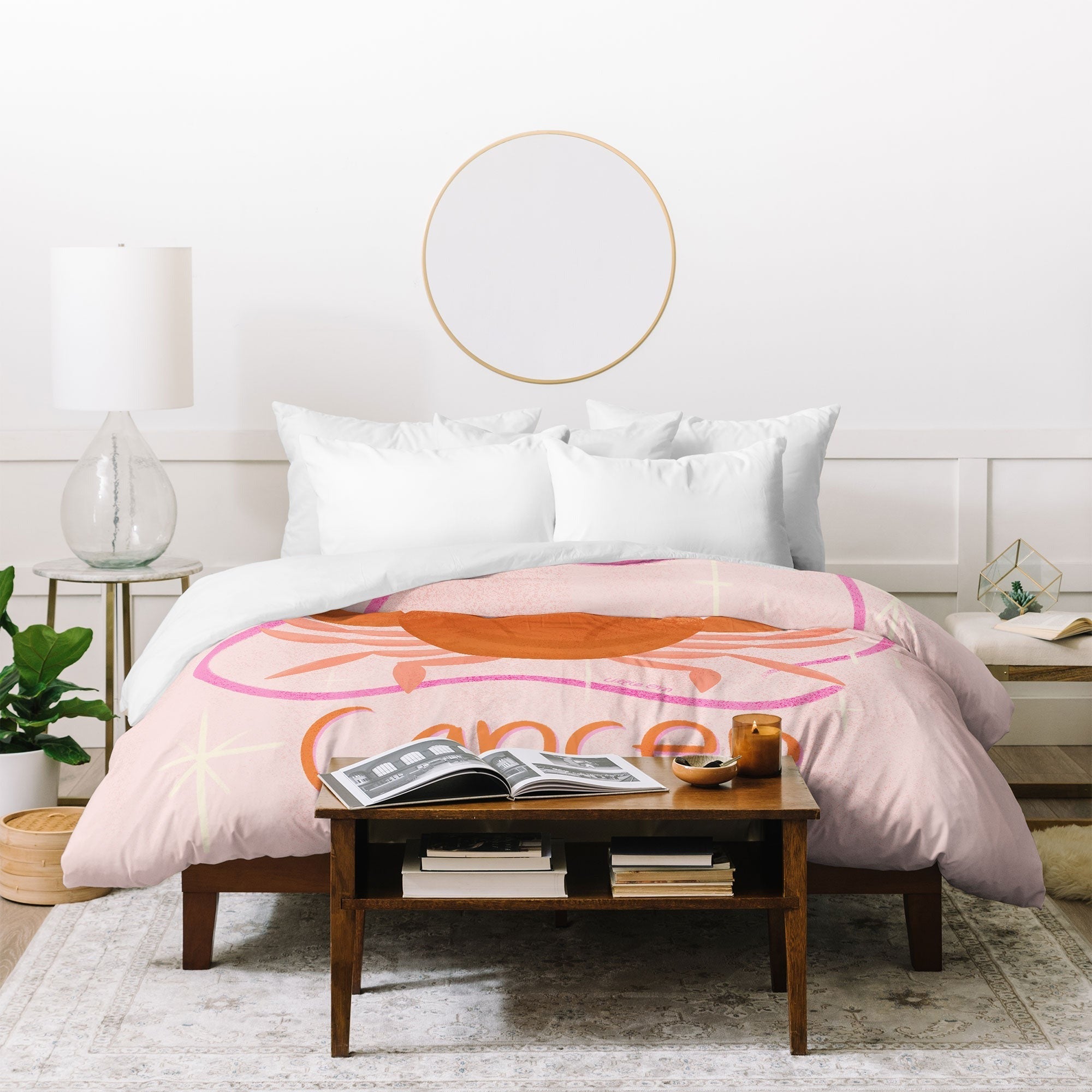 Little Om Zodiac Signs Cancer Duvet Cover