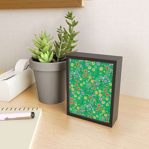 Pimlada Phuapradit Ditsy Spring Floral Green Framed Mini Art Print