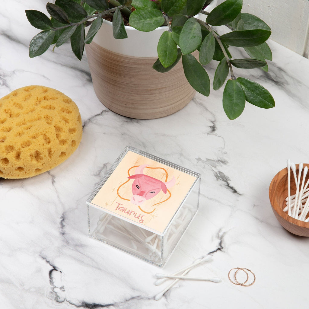 Little Om Zodiac Sign Taurus Acrylic Box