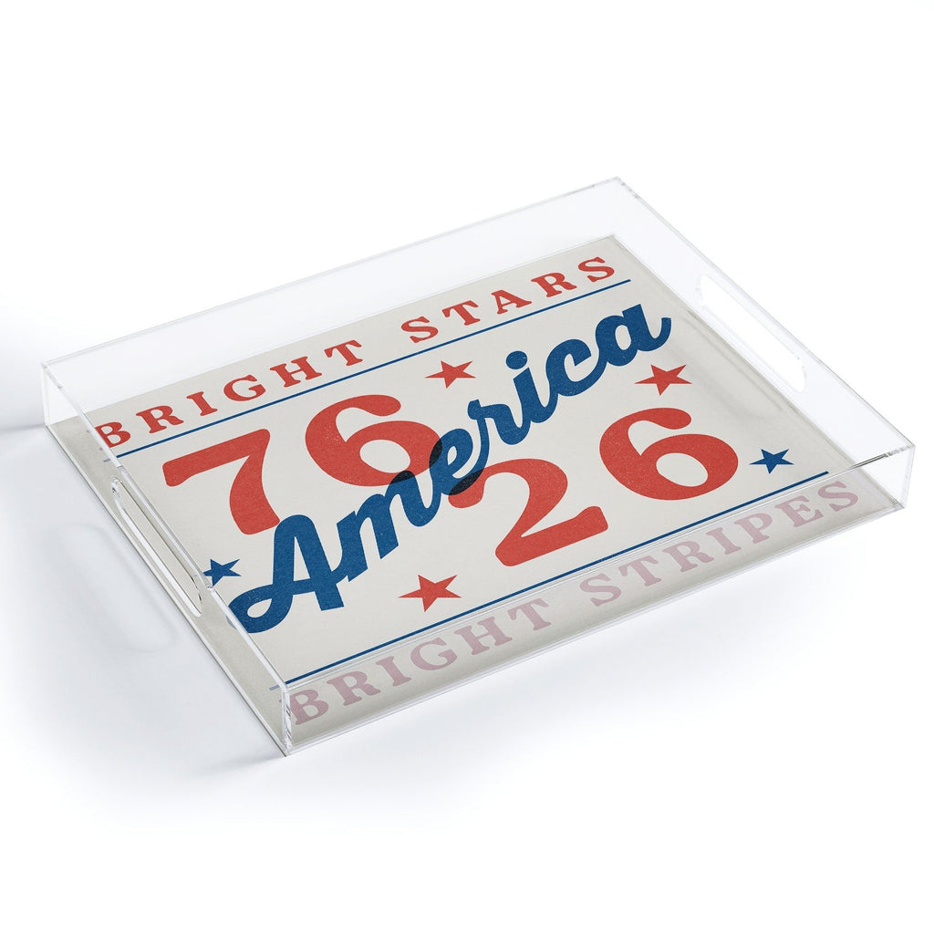 DENY Designs Bright Stars Bright Stripes Acrylic Tray