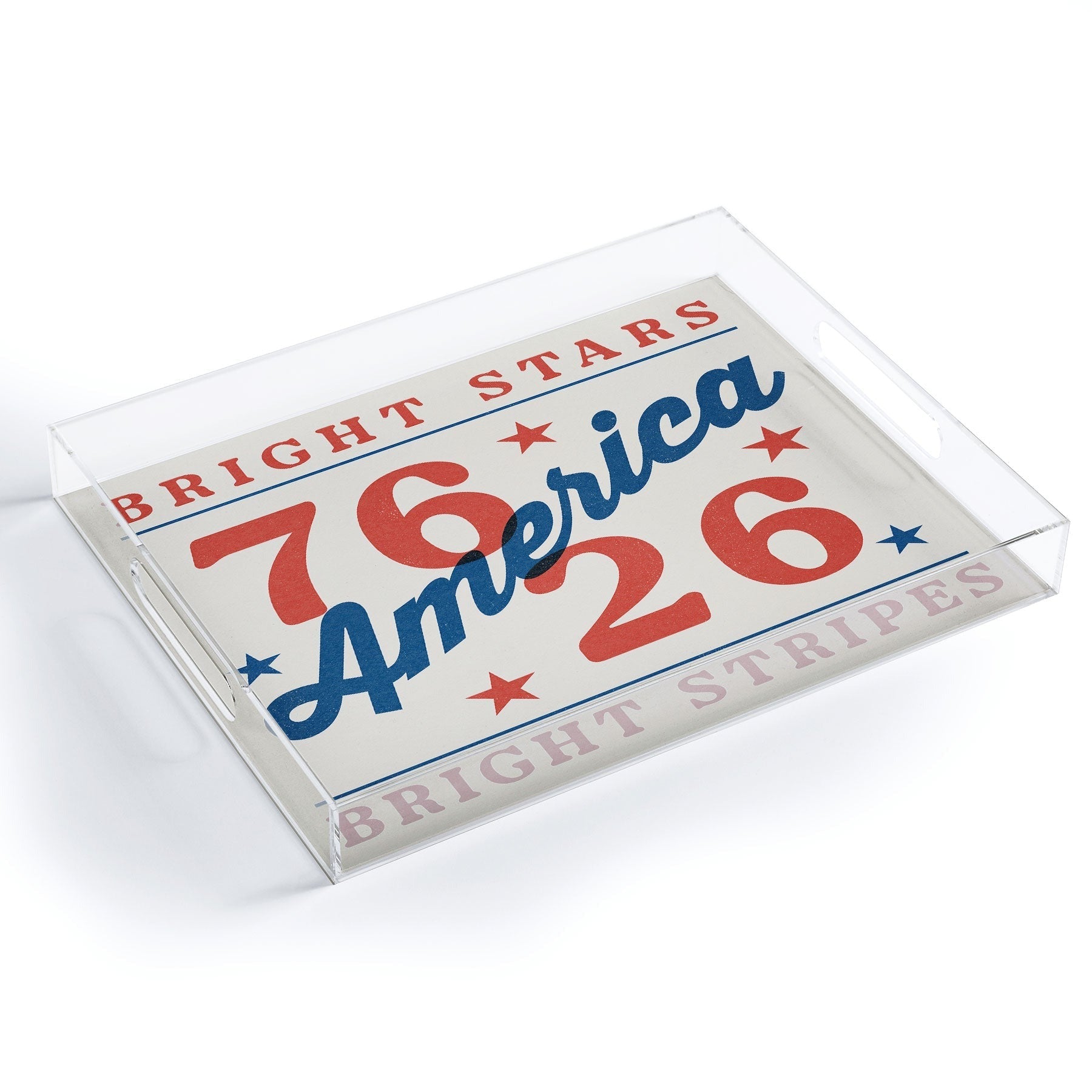 DENY Designs Bright Stars Bright Stripes Acrylic Tray