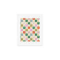 LouBruzzoni Retro Star Block Pattern Art Print