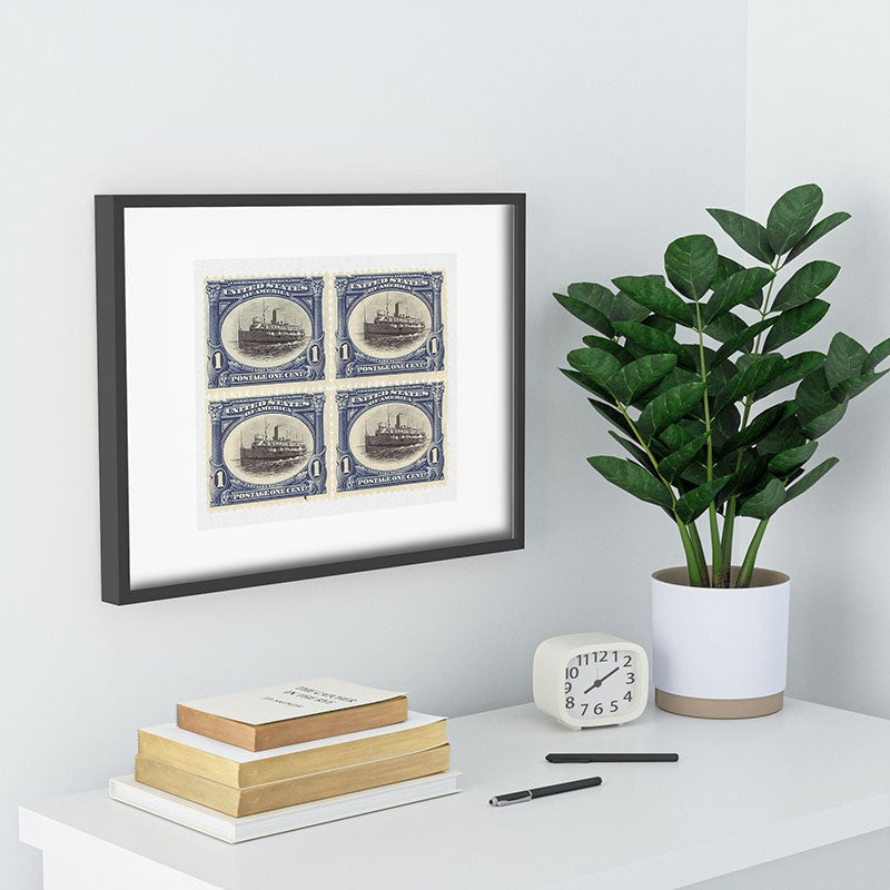 DENY Designs 1901 1c Fast Lake Navigation Stamps Recessed Framing Rectangle