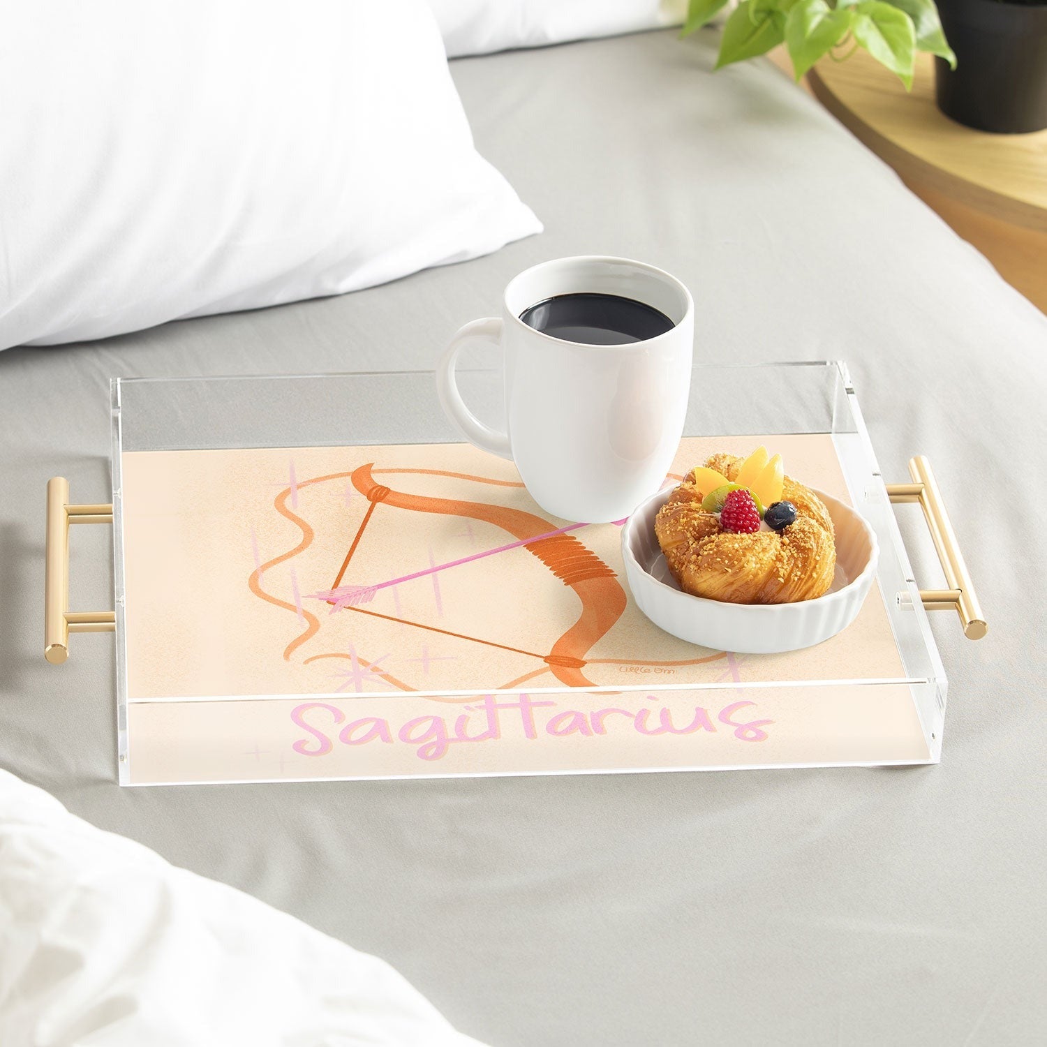 Little Om Zodiac Sign Sagittarius Acrylic Tray