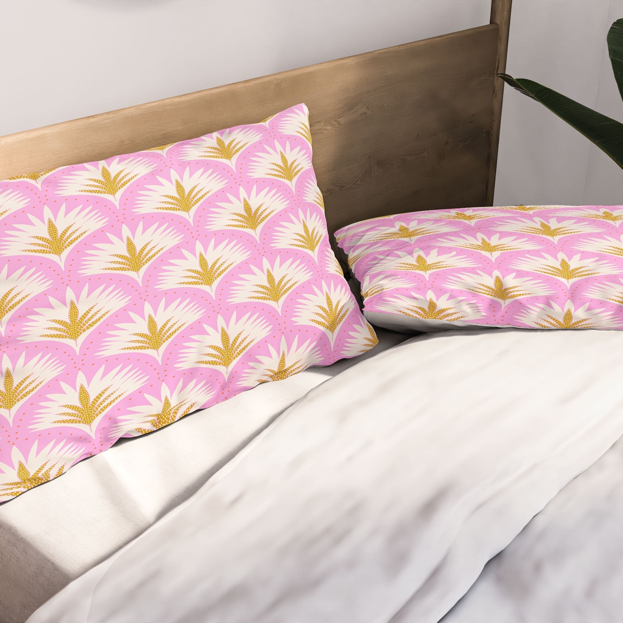 Jennifer Labre Pink Palmetto Pillow Shams