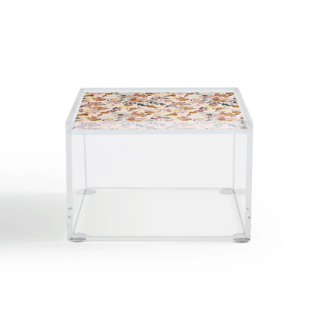 Ninola Design Botanic Retreat Floral Oleander Whimsical Soft Pink Acrylic Box