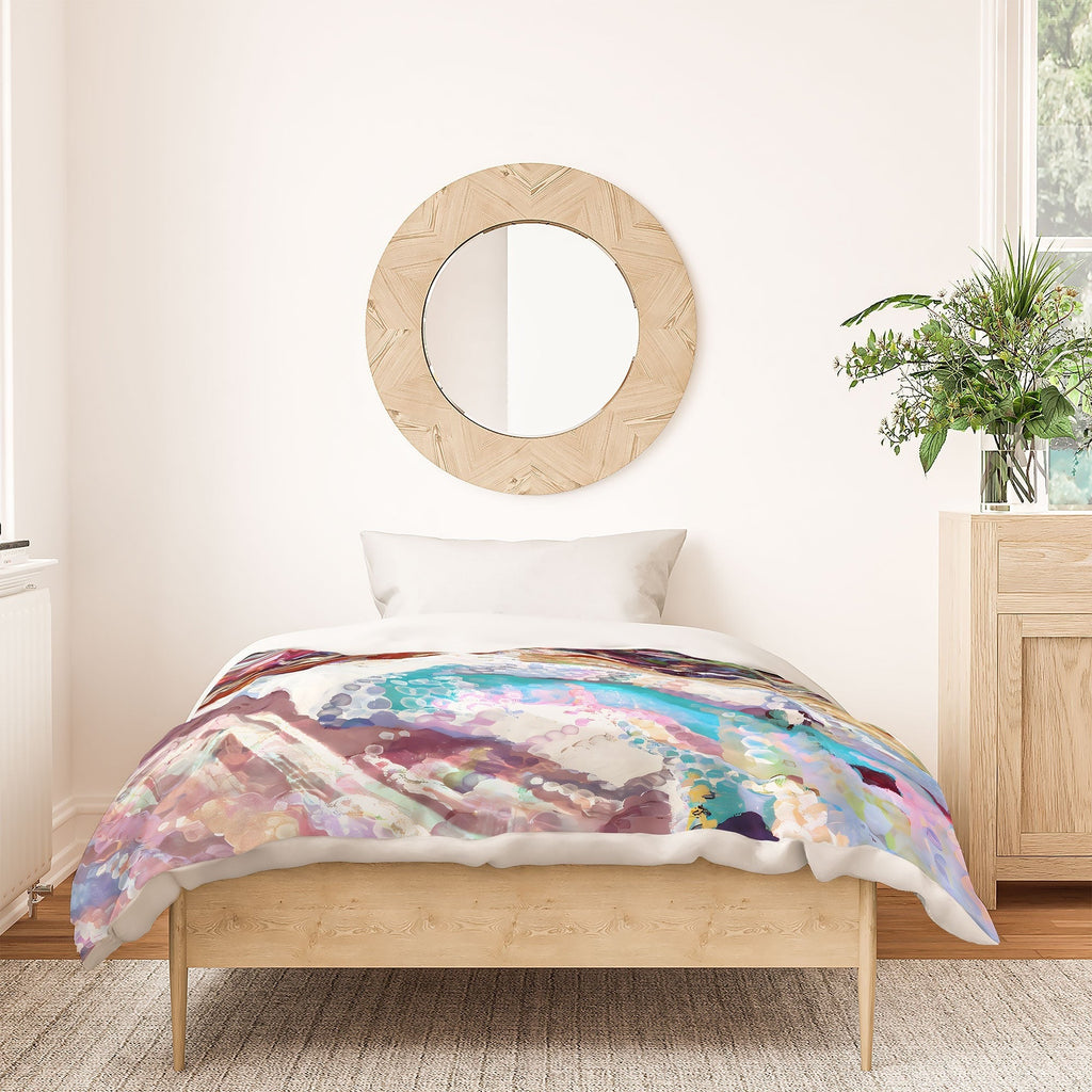 83 Oranges Sequin Haze Duvet Cover
