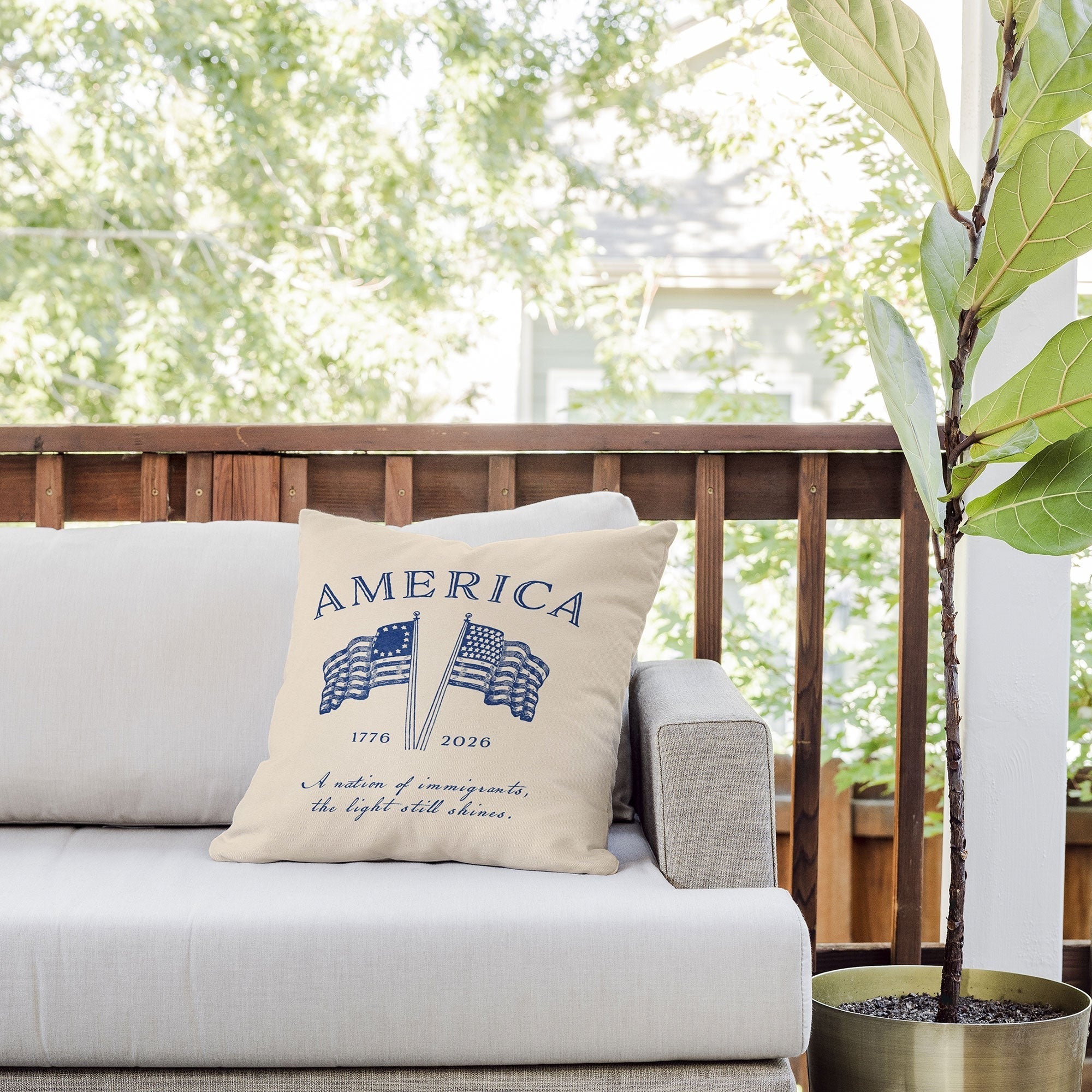 DENY Designs America250 Outdoor Throw Pillow