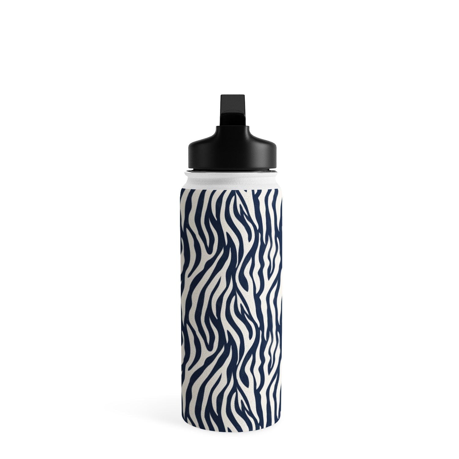 Avenie BR Navy Tiger Stripes Water Bottle