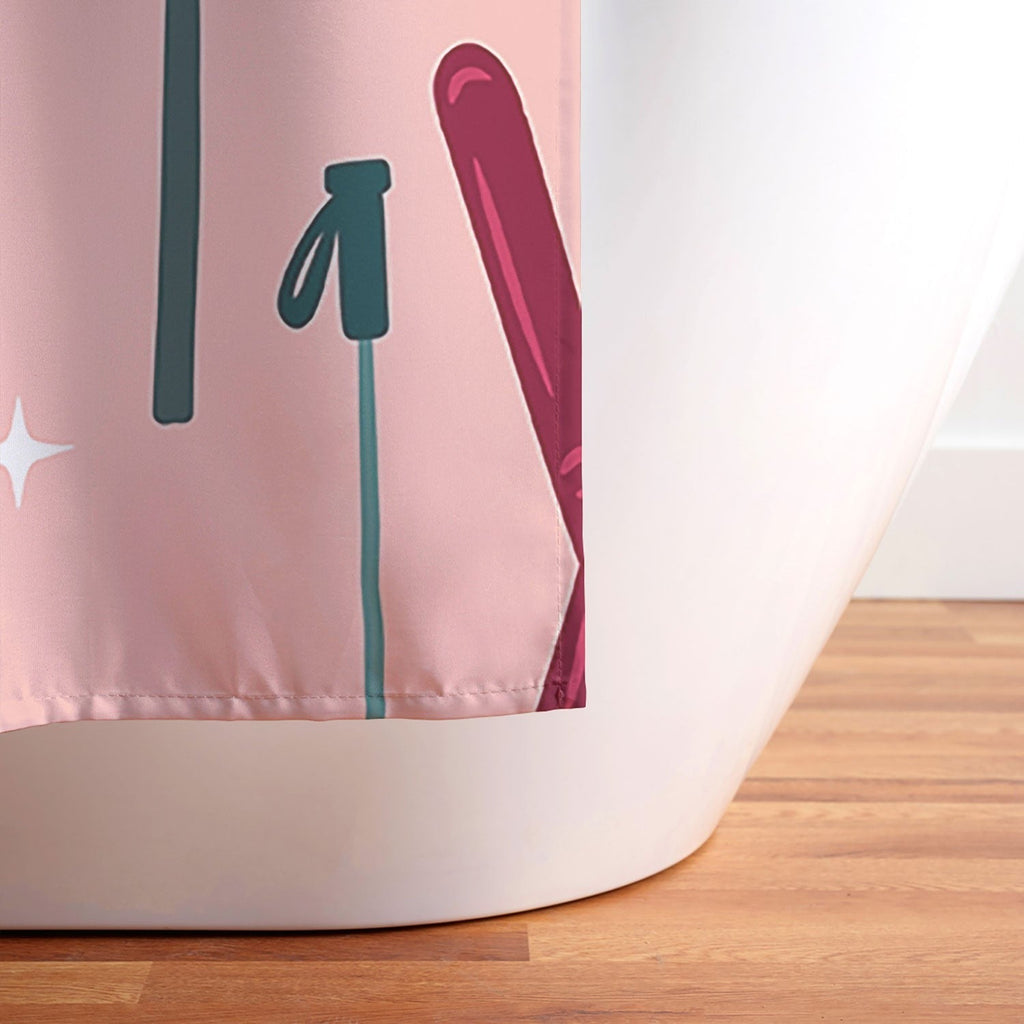 Design by Spark Apres Ski Holiday Shower Curtain