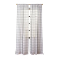 Colour Poems Gingham Plaid Pattern Cloud White Sheer Window Curtain