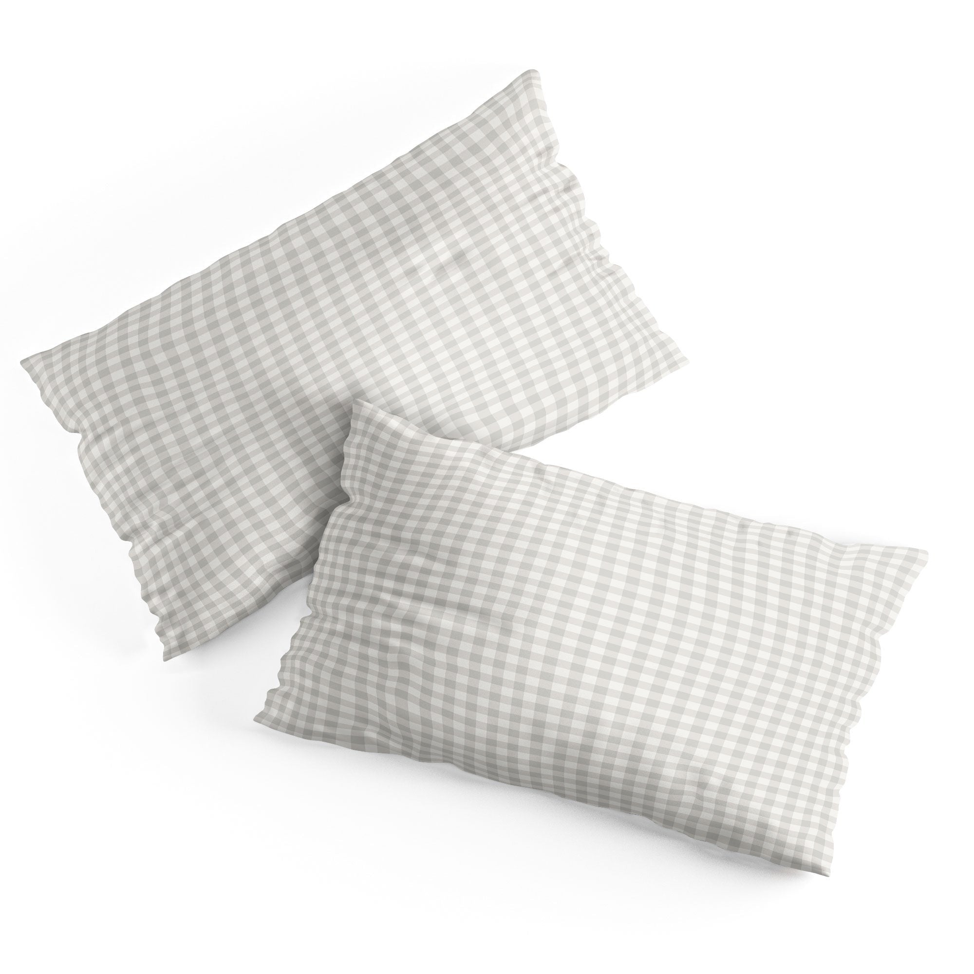 Colour Poems Gingham Plaid Pattern Cloud White Pillow Shams