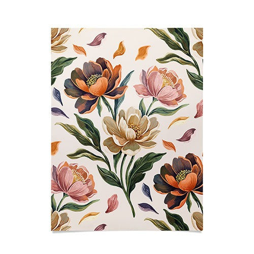 Marta Barragan Camarasa Hand Painted Peony Florals Poster