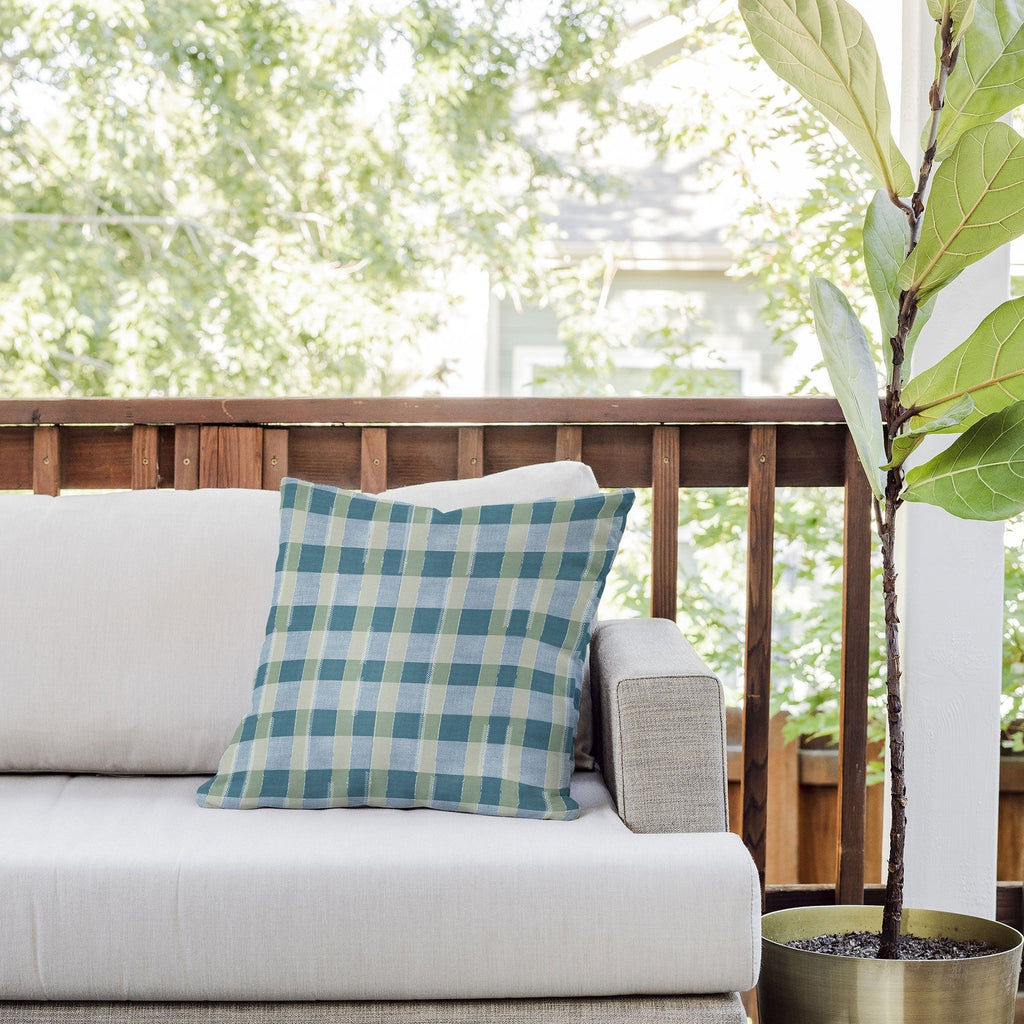Marta Barragan Camarasa Country Style Checks Outdoor Throw Pillow