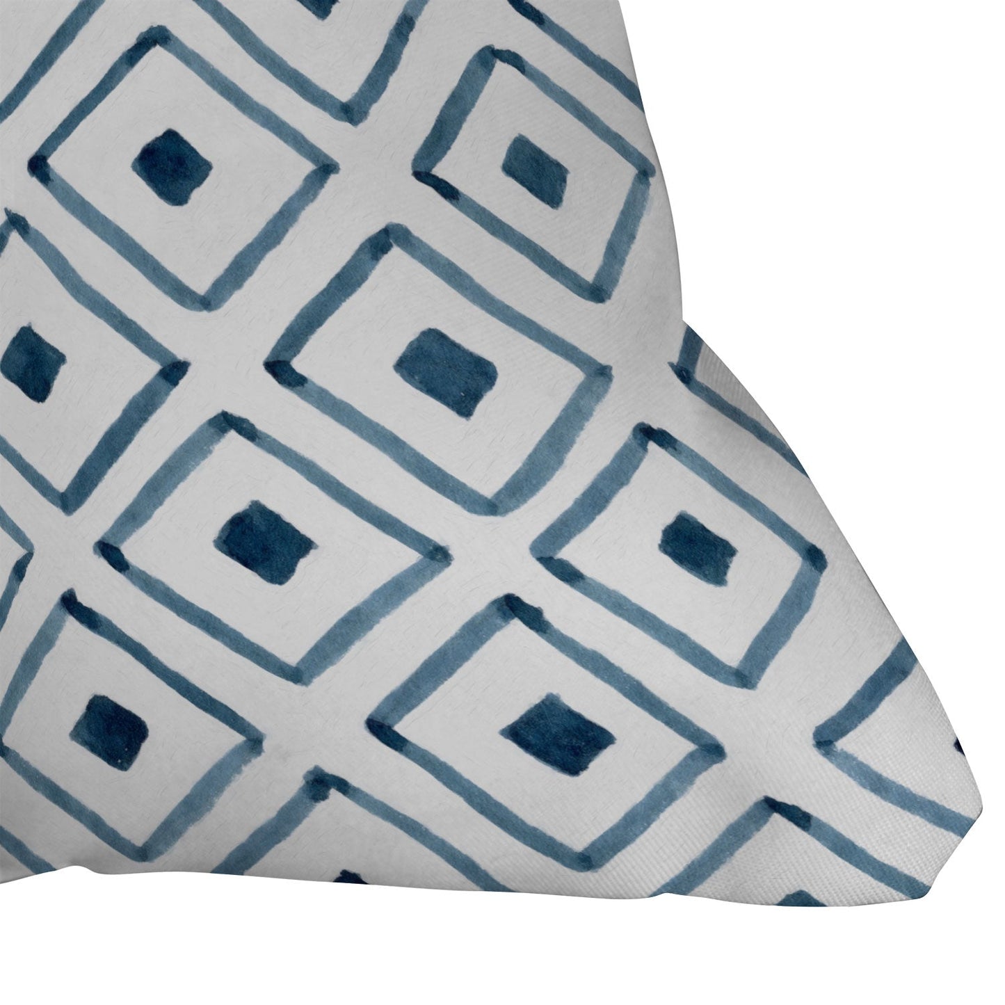 Social Proper Indigo Ascot Throw Pillow