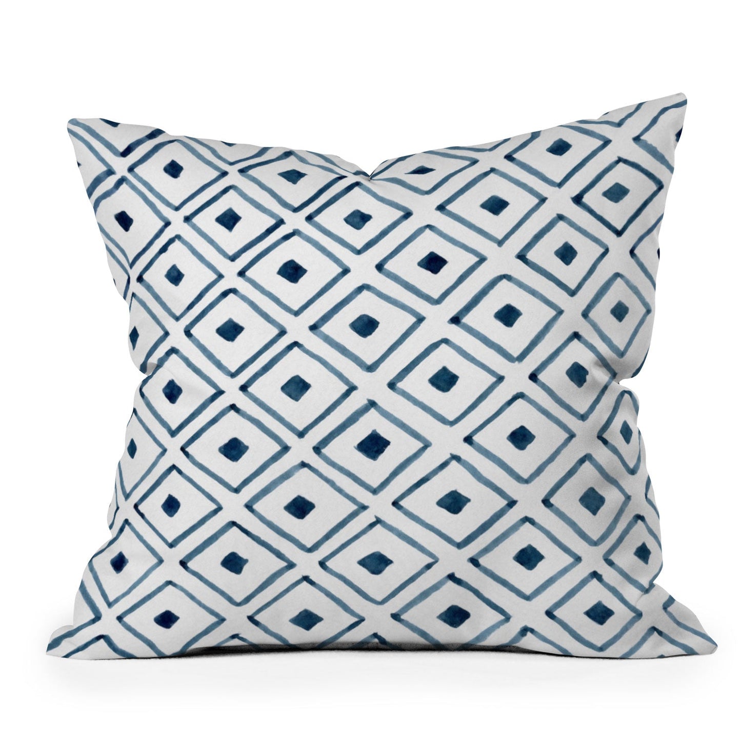 Social Proper Indigo Ascot Throw Pillow