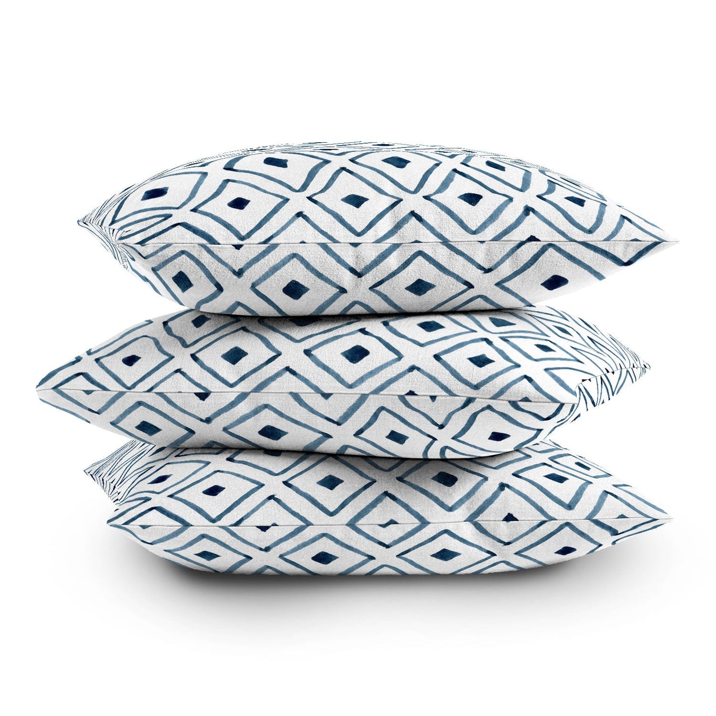 Social Proper Indigo Ascot Throw Pillow