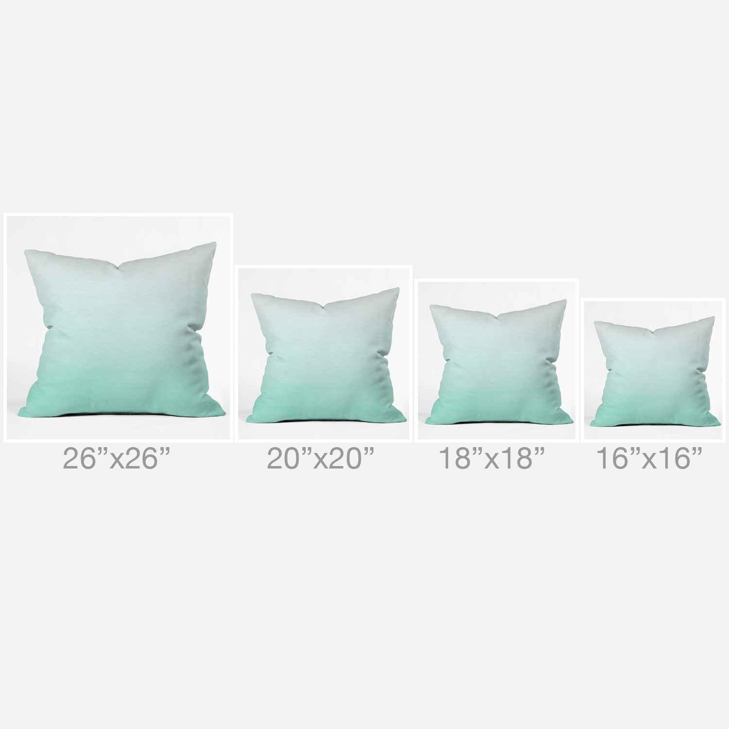 Social Proper Mint Ombre Throw Pillow