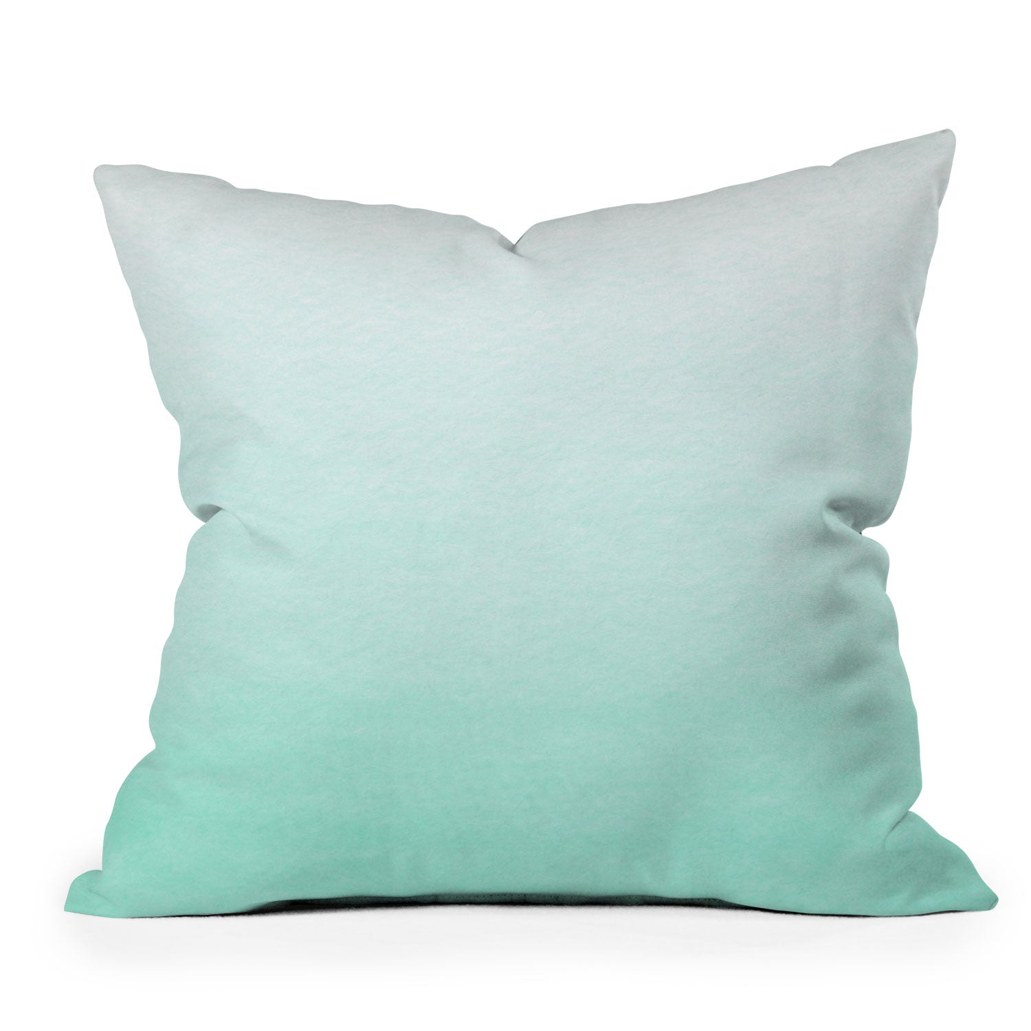 Social Proper Mint Ombre Throw Pillow