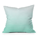 Social Proper Mint Ombre Throw Pillow