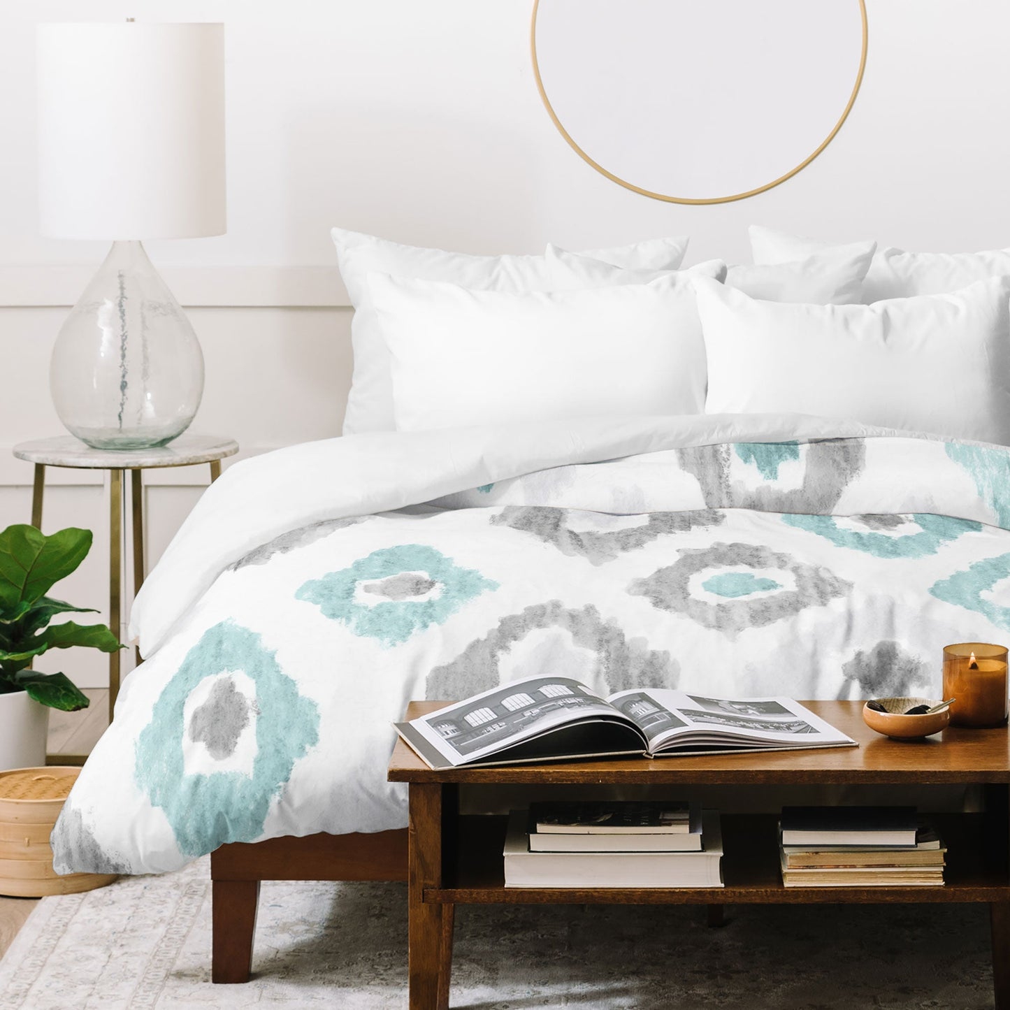 Social Proper Quiet Ikat Duvet Cover