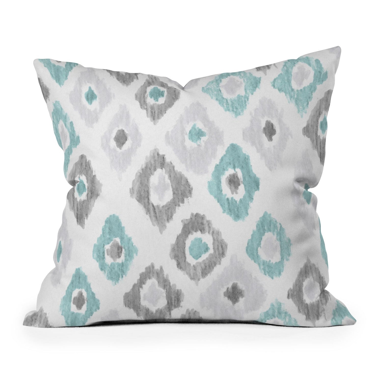 Social Proper Quiet Ikat Throw Pillow