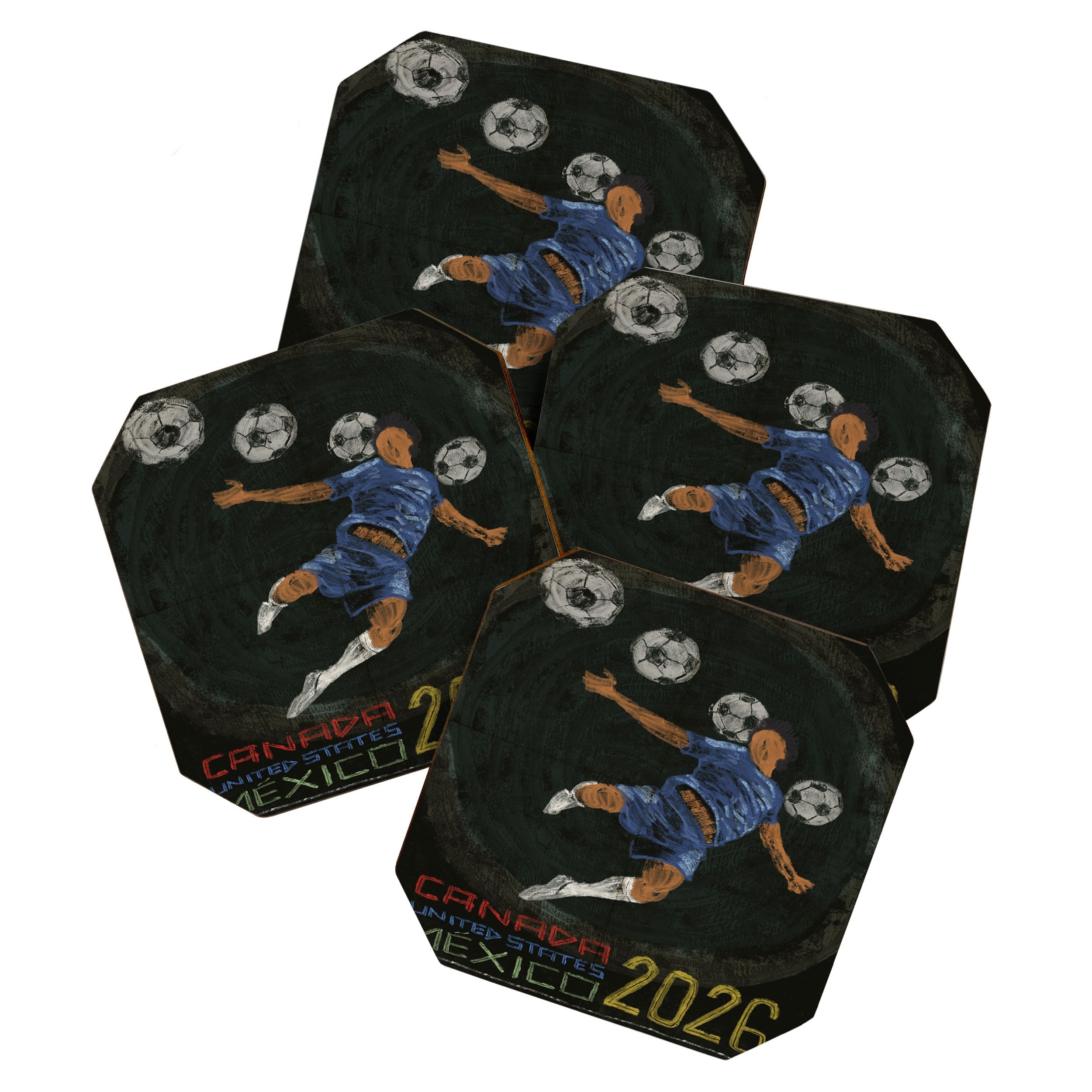Society6 Design Studio Canada US Mexico 2026 Coaster Set