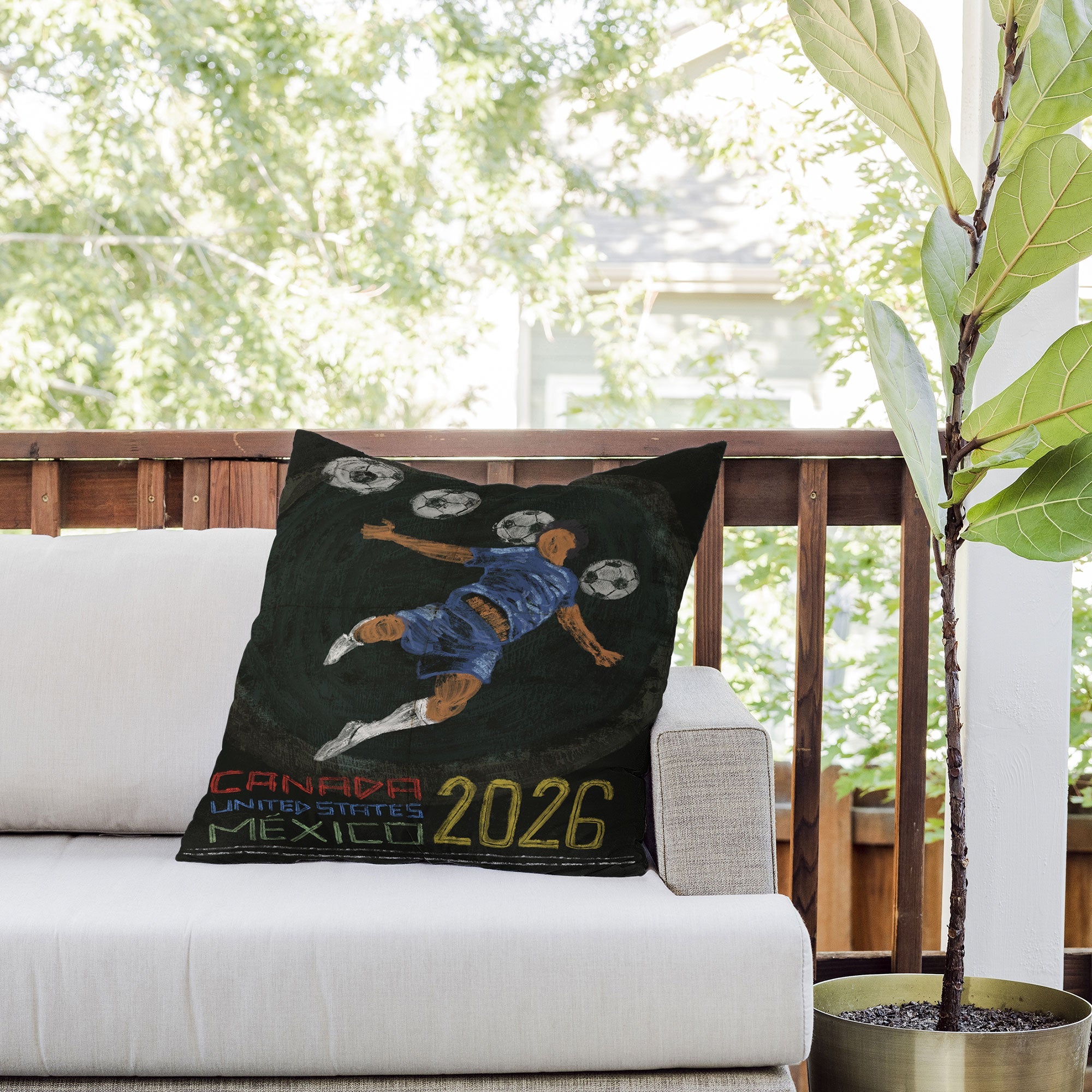 Society6 Design Studio Canada US Mexico 2026 Outdoor Throw Pillow