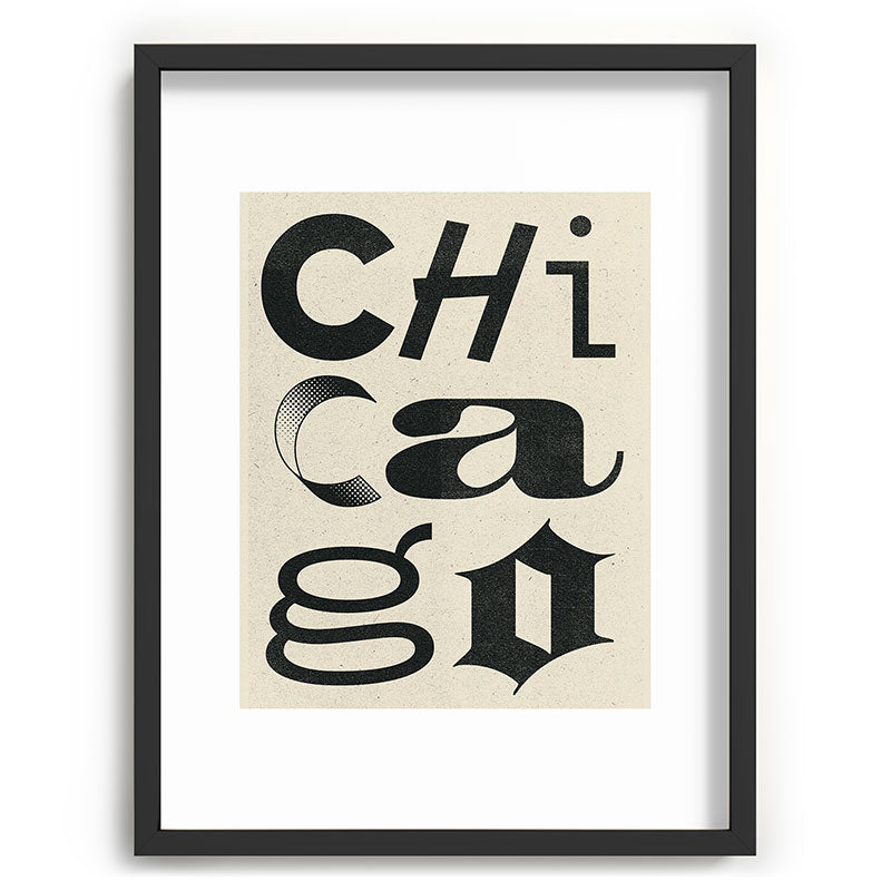 Society6 Design Studio Chicago Found Text Recessed Framing Rectangle