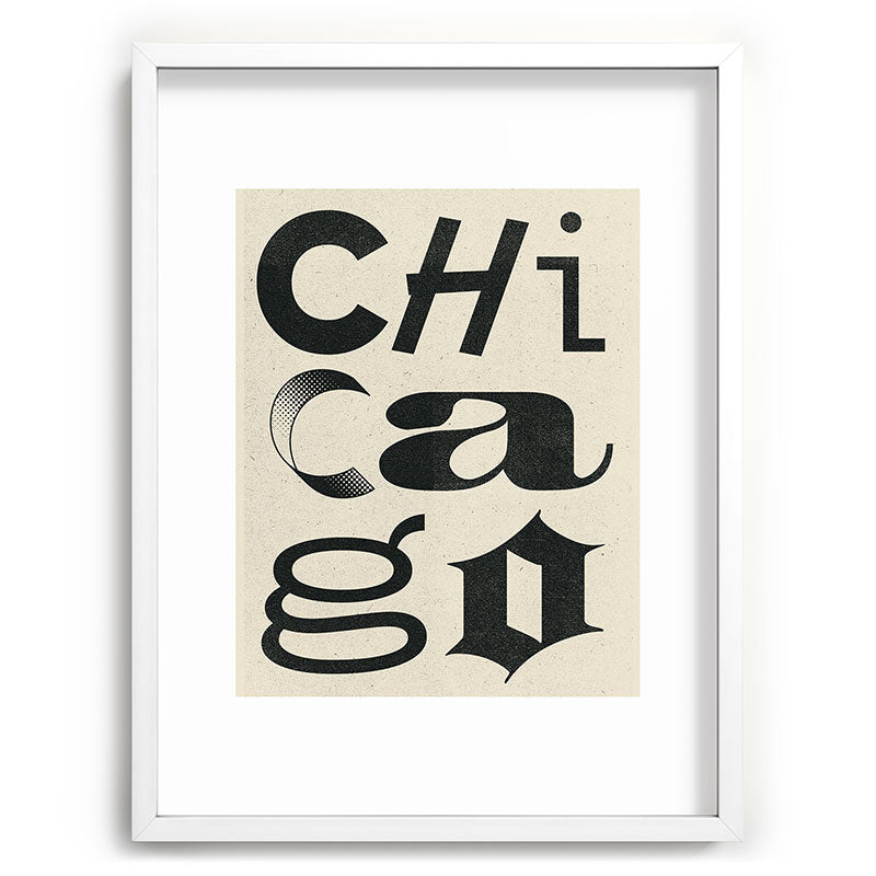 Society6 Design Studio Chicago Found Text Recessed Framing Rectangle