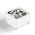 Society6 Design Studio Chicago Found Text Acrylic Box
