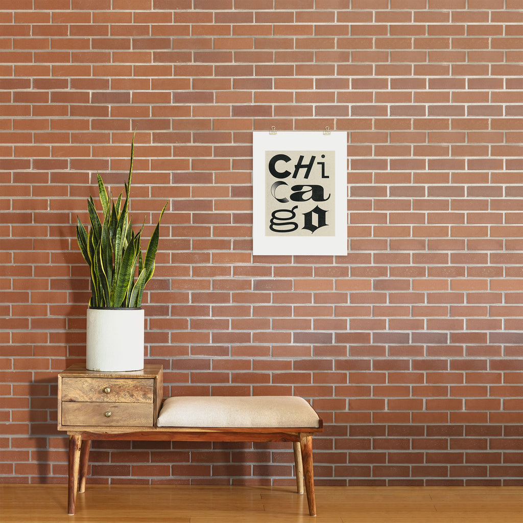Society6 Design Studio Chicago Found Text Art Print