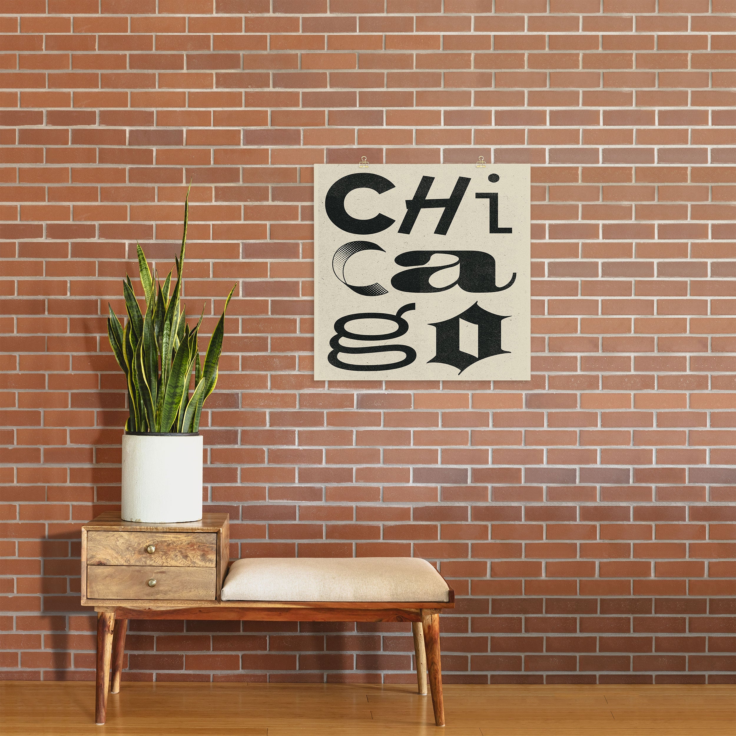 Society6 Design Studio Chicago Found Text Art Print