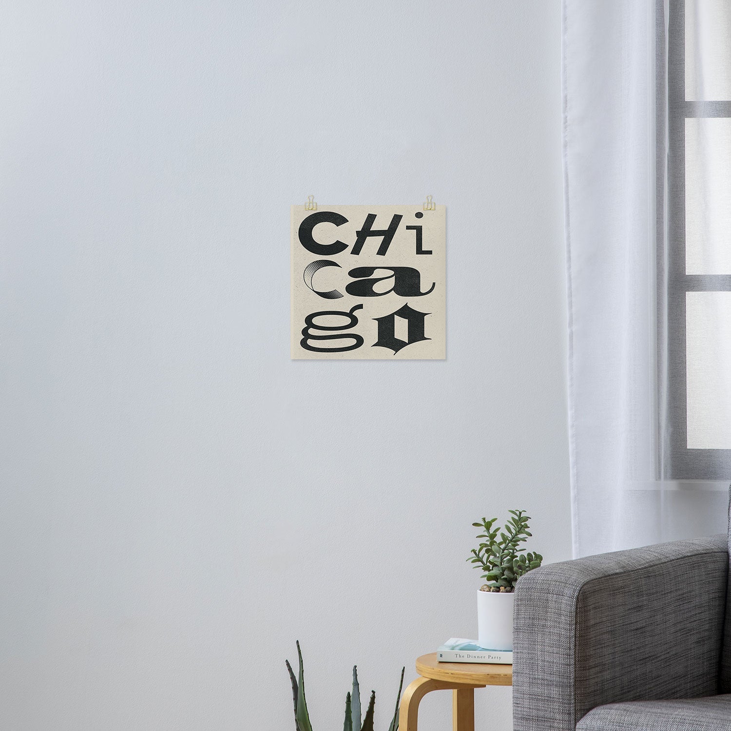 Society6 Design Studio Chicago Found Text Art Print