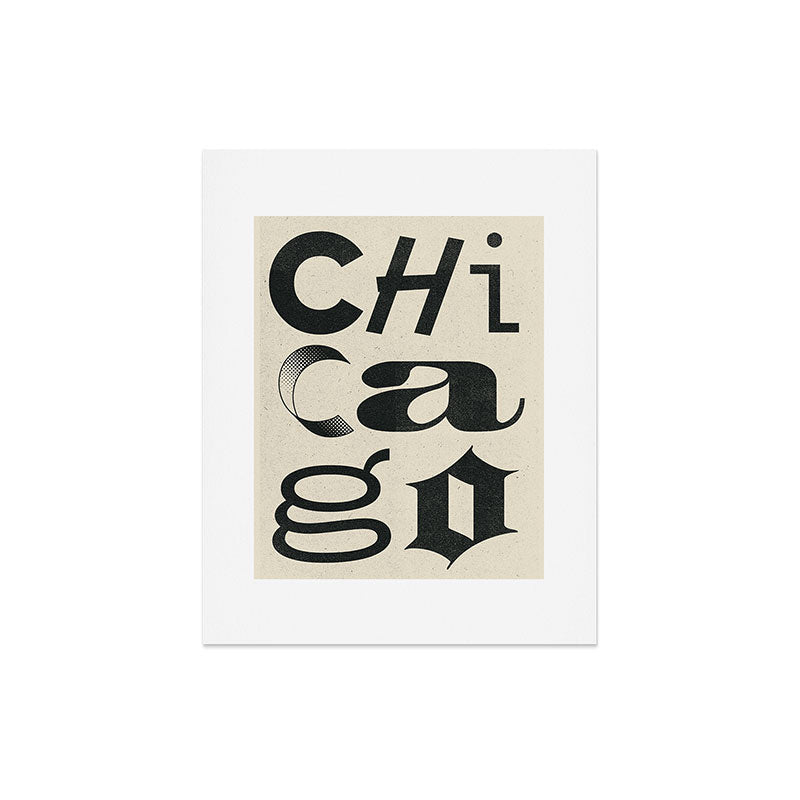 Society6 Design Studio Chicago Found Text Art Print