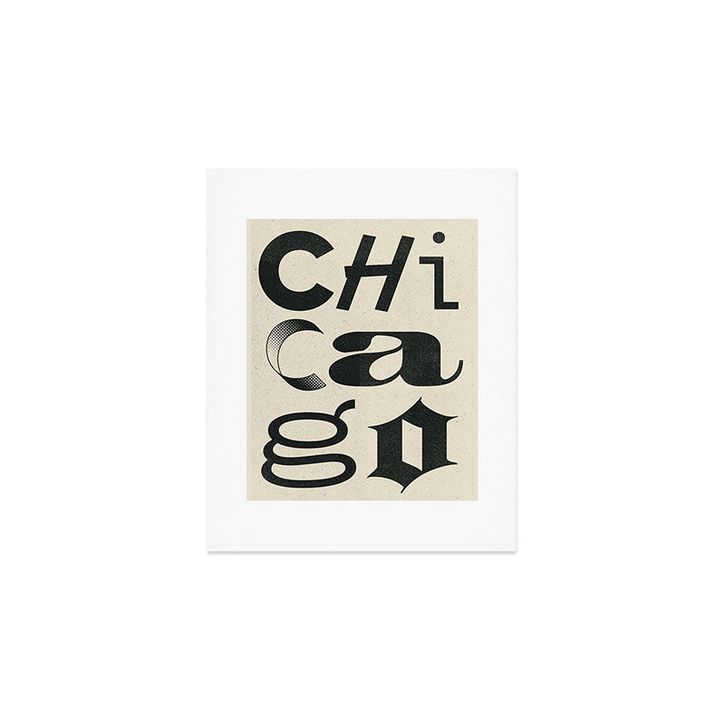 Society6 Design Studio Chicago Found Text Art Print