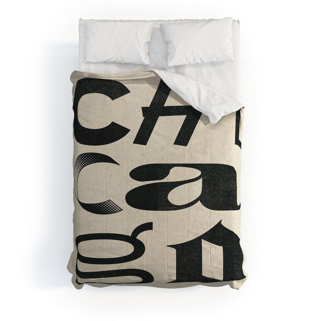 Society6 Design Studio Chicago Found Text Comforter