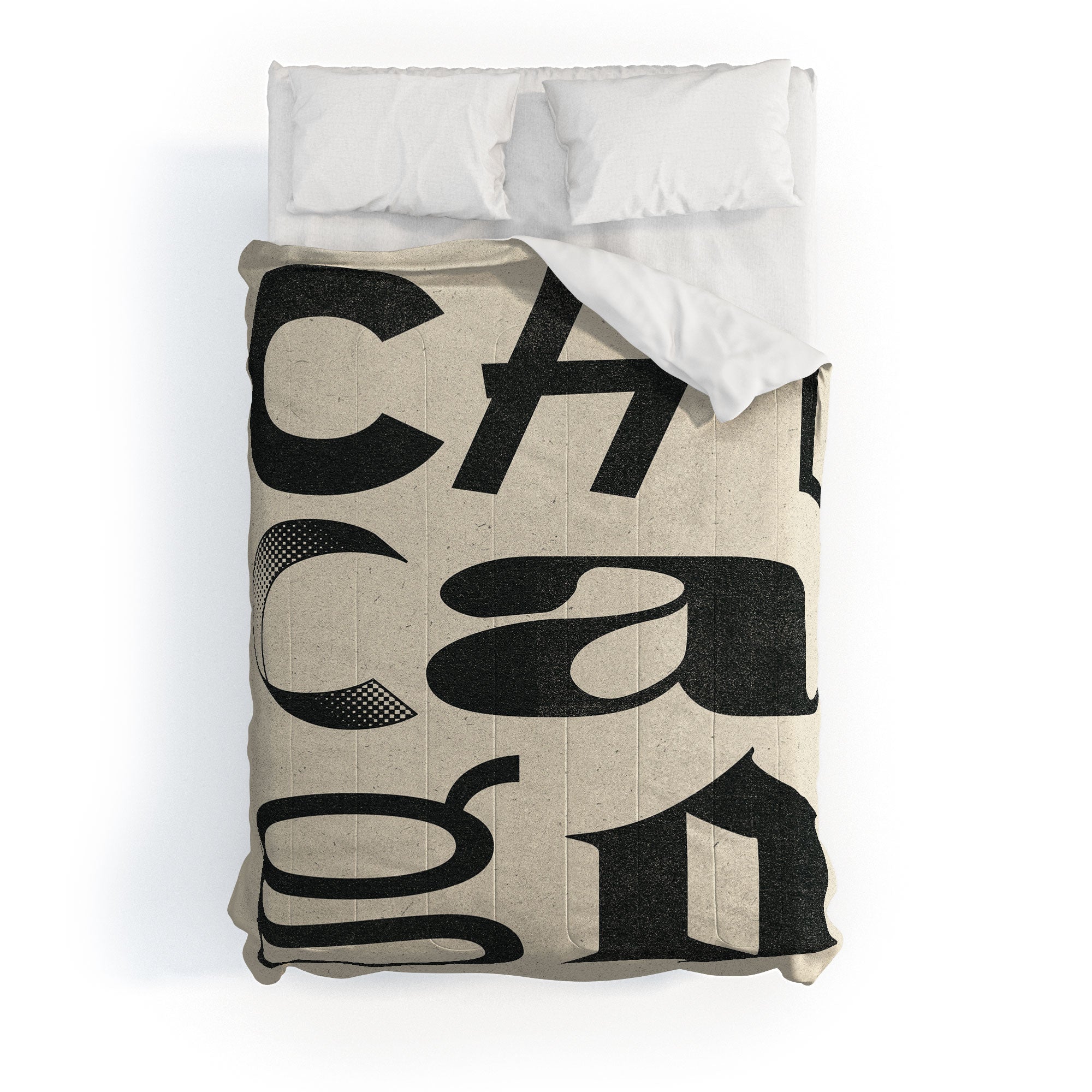 Society6 Design Studio Chicago Found Text Comforter