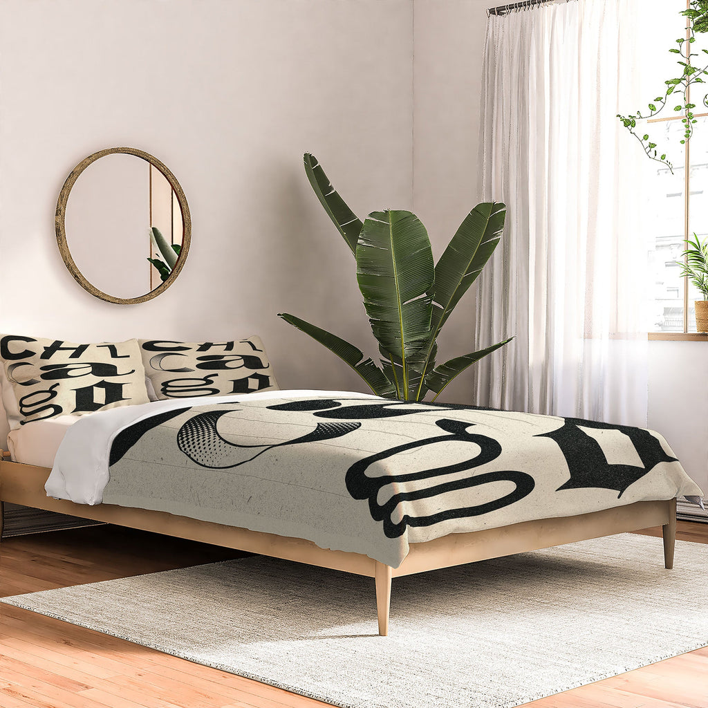Society6 Design Studio Chicago Found Text Comforter