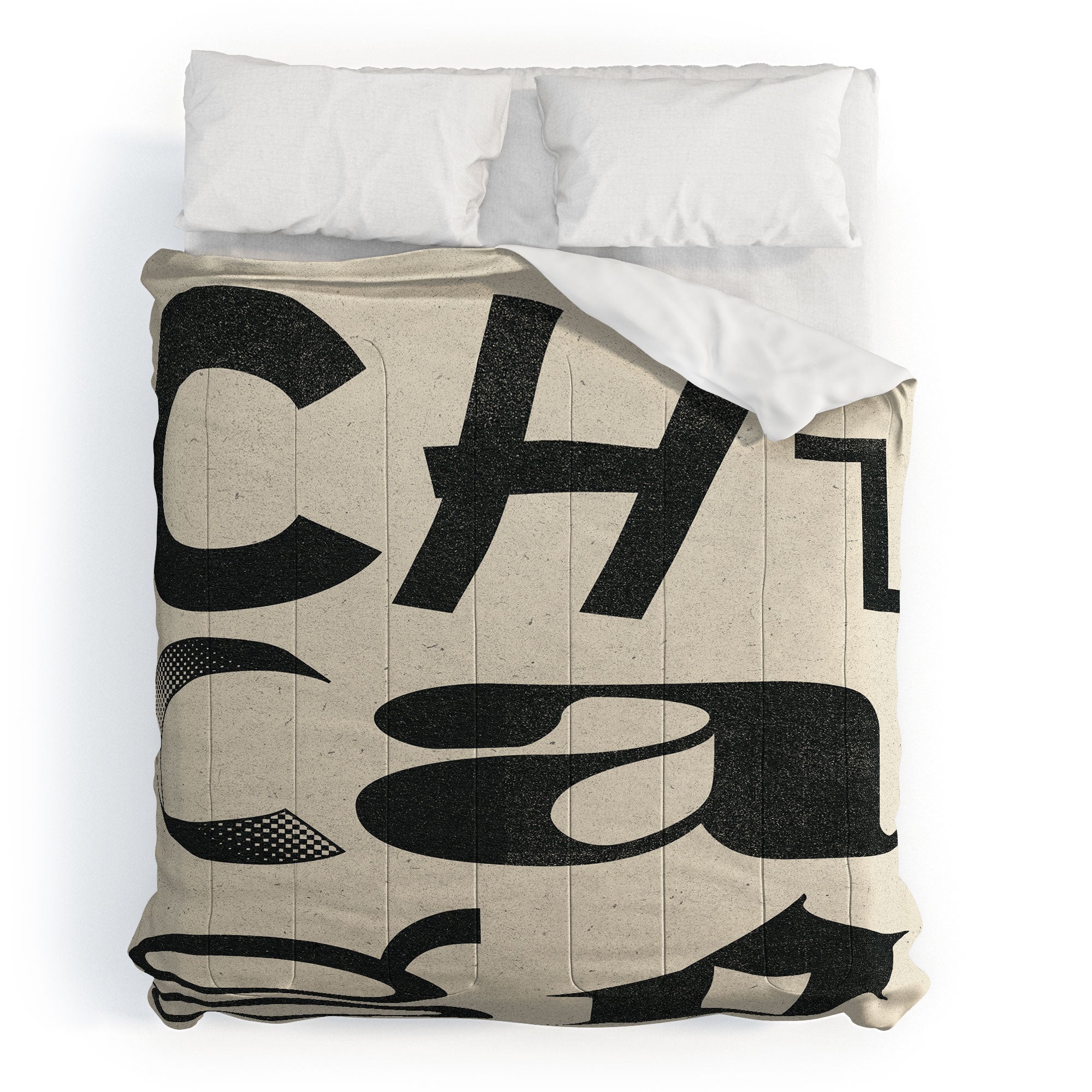 Society6 Design Studio Chicago Found Text Comforter