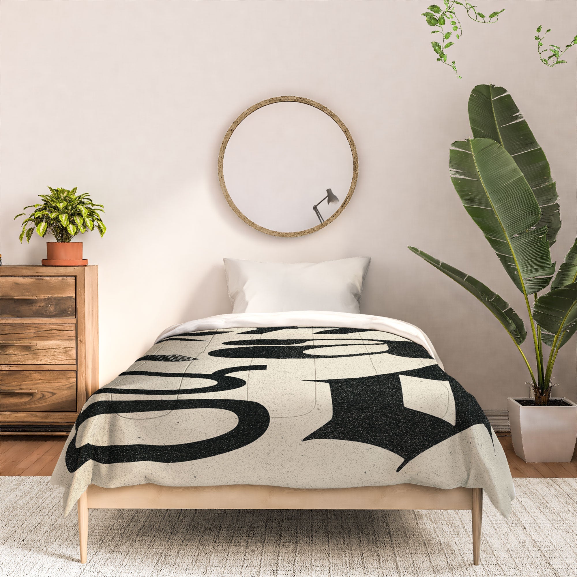 Society6 Design Studio Chicago Found Text Comforter